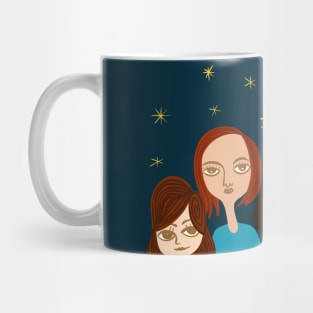 cute woman group Mug